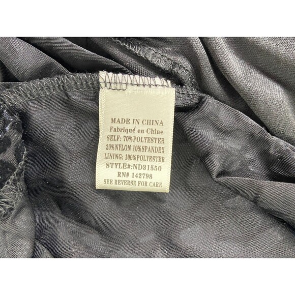 New In Collection Women Small Mini Dress Black Leopard Pattern Flow Skirt NWT - Picture 6 of 8